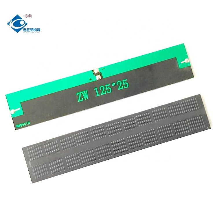 0.48W Strip PET Solar Photovoltaic Panel ZW-12525-PET Outdoor Waterproof Mini Solar Panel 5.5V PET Laminated Solar Panel Charger