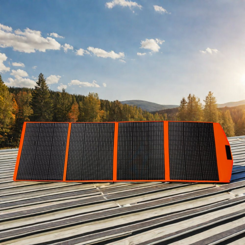 200W/20V Portable Foldable Solar Charger Pack Monocrystalline Silicon for Outdoor RV Self-Driving Camping Small Size