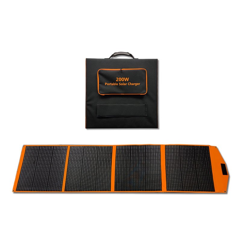 200W/20V Portable Foldable Solar Charger Pack Monocrystalline Silicon for Outdoor RV Self-Driving Camping Small Size