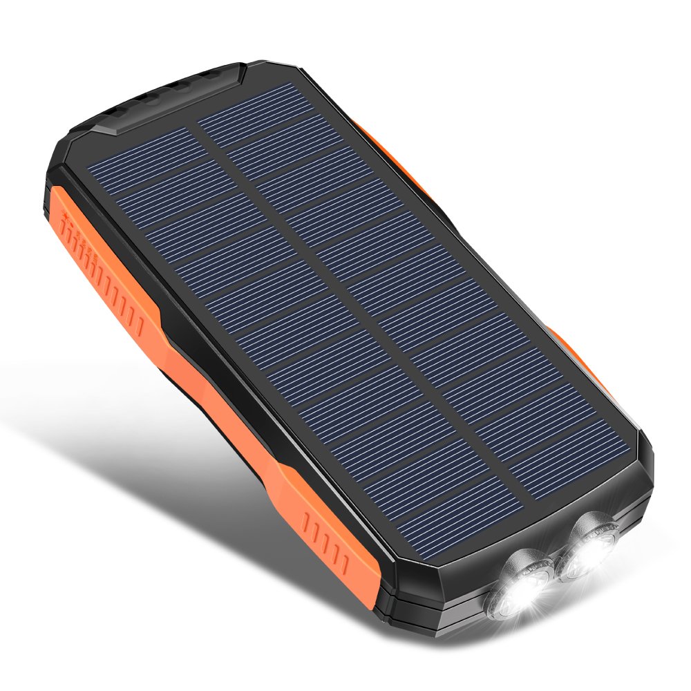 New Products 2024 Waterproof 25000mAh Outdoor Camping Hiking Rechargeable Battery Pack Charger Type-C Solar Power Bank 20000mAh