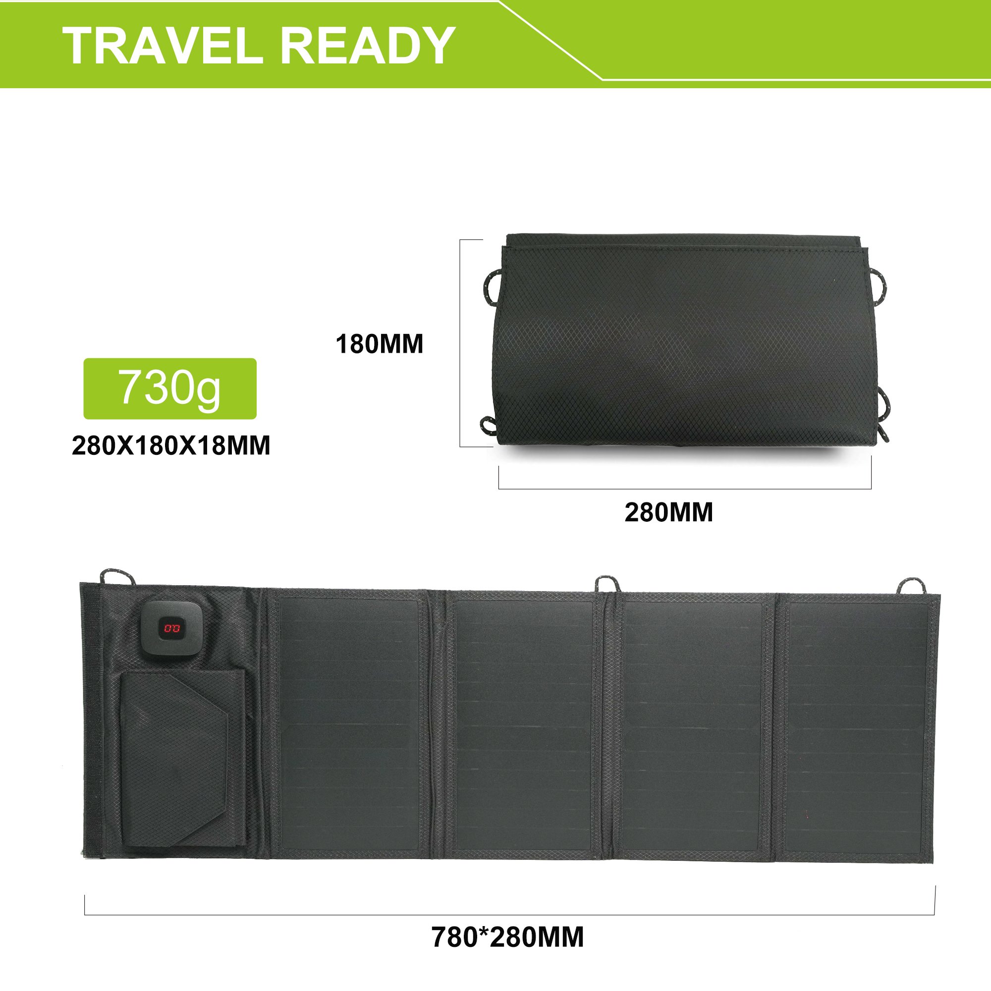 Mini Portable Solar Charger 28W Foldable Waterproof Outdoor Solar Energy Panel Light Weight Portable Solar Panel
