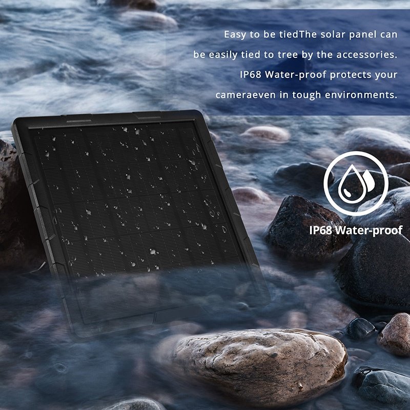 5W outdoor mini solar charger power bank with inbuilt battery 7500mah solar cell charger 5v 2a for security hunting camera