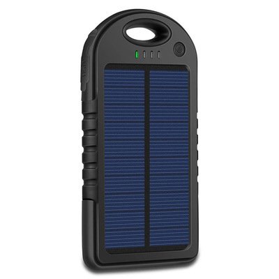 Solar Power Bank 2019 Waterproof Battery Charger External Portable Solar Panel with LED Light Dual USB Power Bank 5000mAh