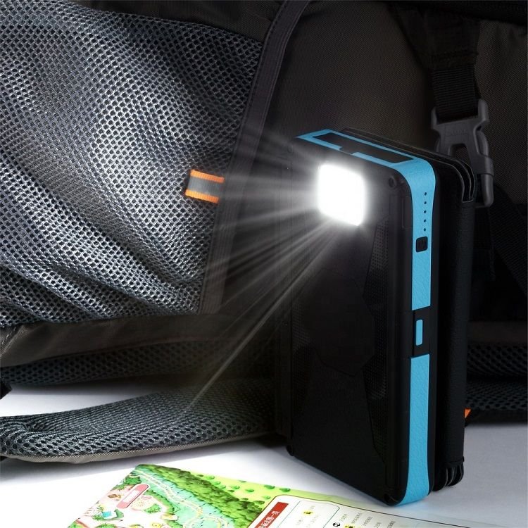 20000mah Wireless Solar Power Banks High Capacity Portable Waterproof Foldable Charger Powerbank Solar Power Bank