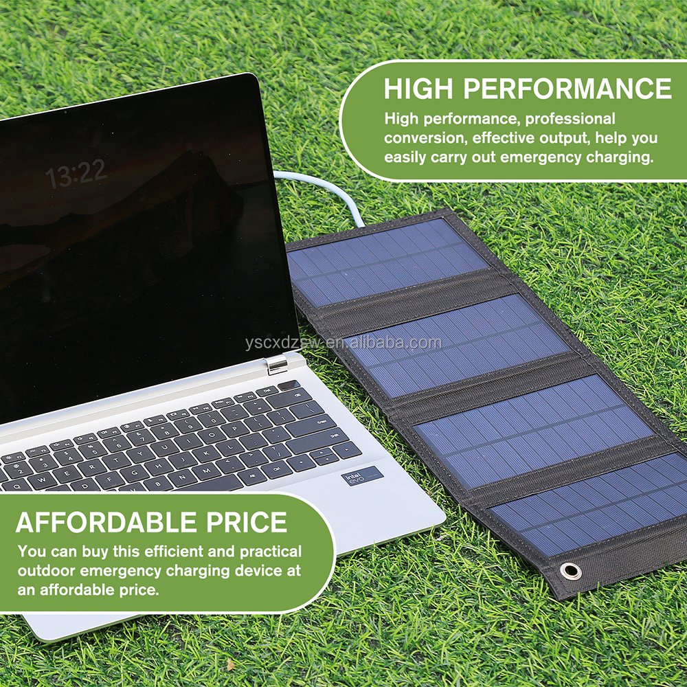Portable Folding Solar Panels for Charging for On-the-Go Green Energy Solution