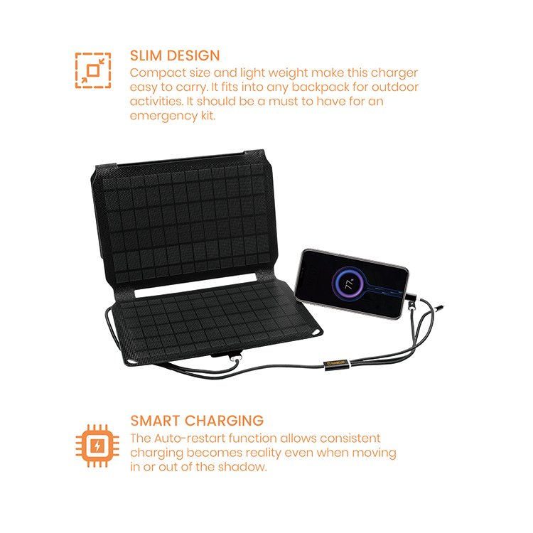 Factory Price Custom Portable Outdoor 40W Flexible Dustproof Solar Panels Charger For Mobile Phone