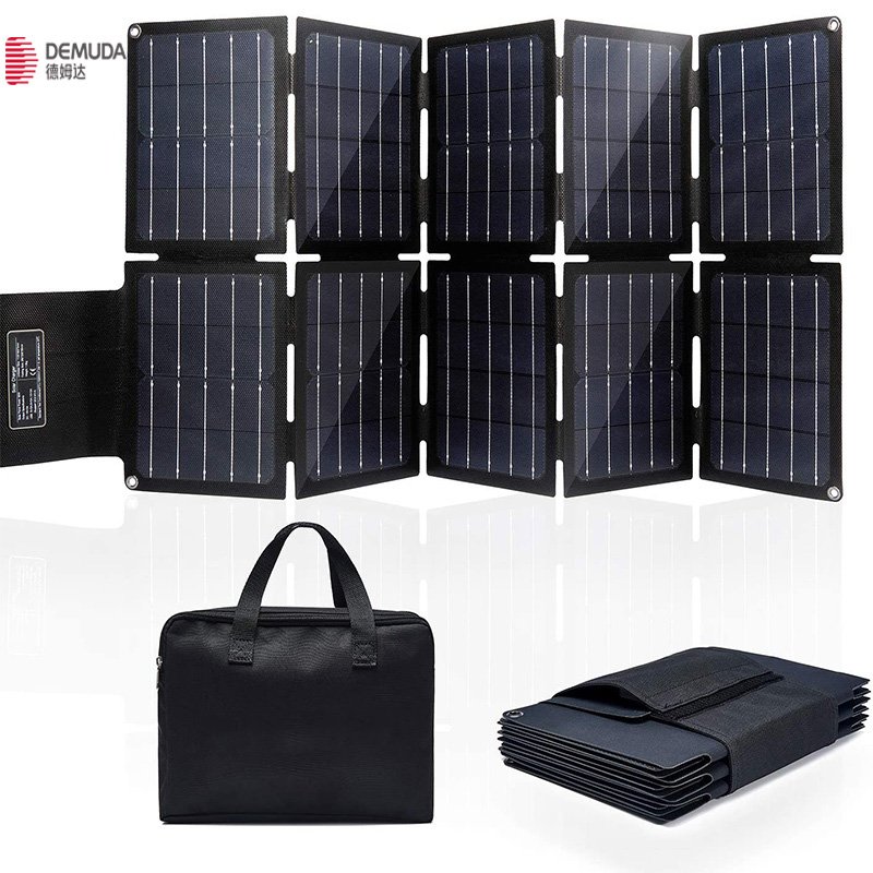 Fumosi 60W Waterproof Portable Foldable Solar panel with USB charger for Camping Outdoor