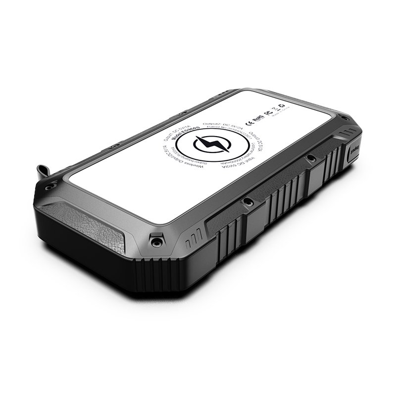 2024 Upgrade Solar Charger Power Bank, 20000mAh Portable Charger Fast Charger Dual USB Port Built-in Led Flashlight
