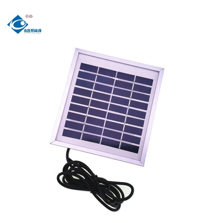 1.5W Portable Solar Panel Power Charger ZW-1.5W-9V Aluminium Frame Solar Panels 9V Poly Glass Laminated Solar Panels