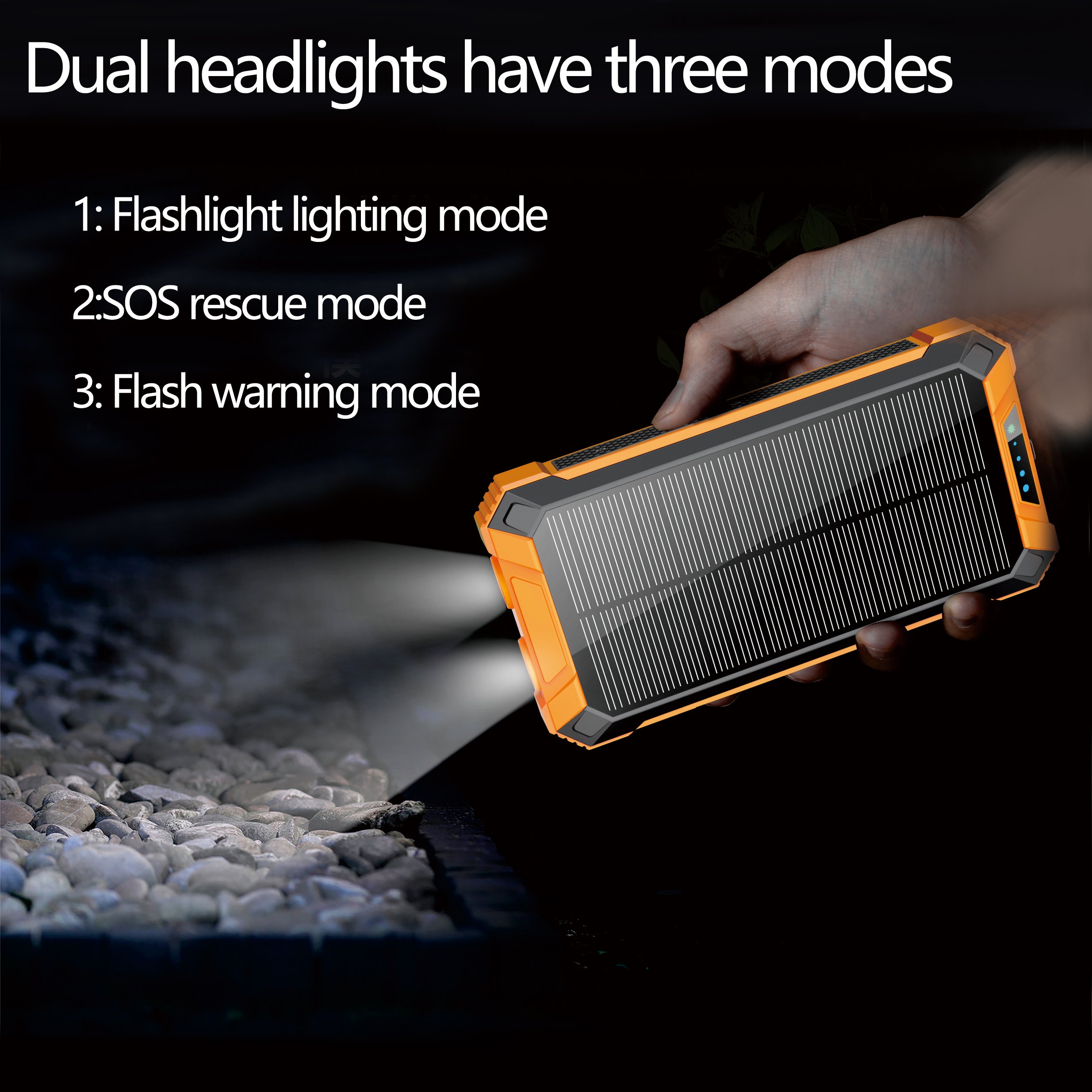High Capacity Charger 20000mAh Waterproof Solar Power Bank Mobile Powerbank solar energy power banks for mobile phone