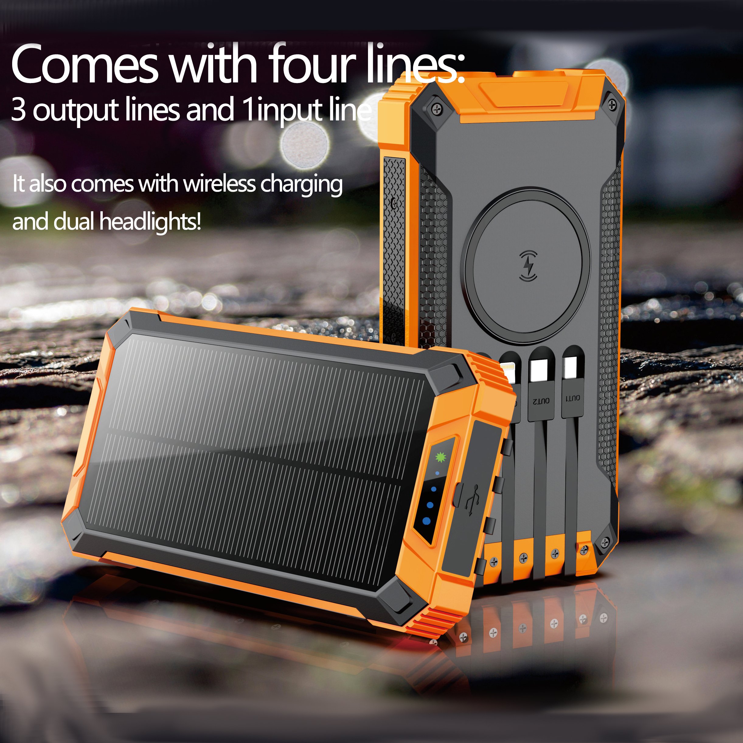 High Capacity Charger 20000mAh Waterproof Solar Power Bank Mobile Powerbank solar energy power banks for mobile phone