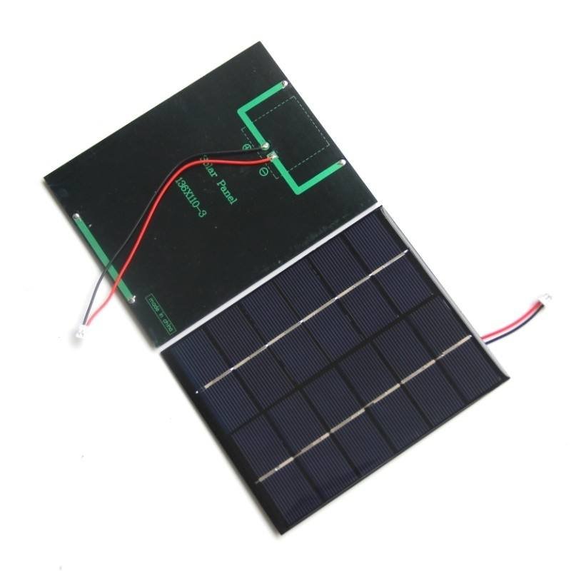 2W 6V Epoxy mini Solar Panel Module for Toy led light mobile charger +Cable DIY System Solar Charger For 3.7v Battery