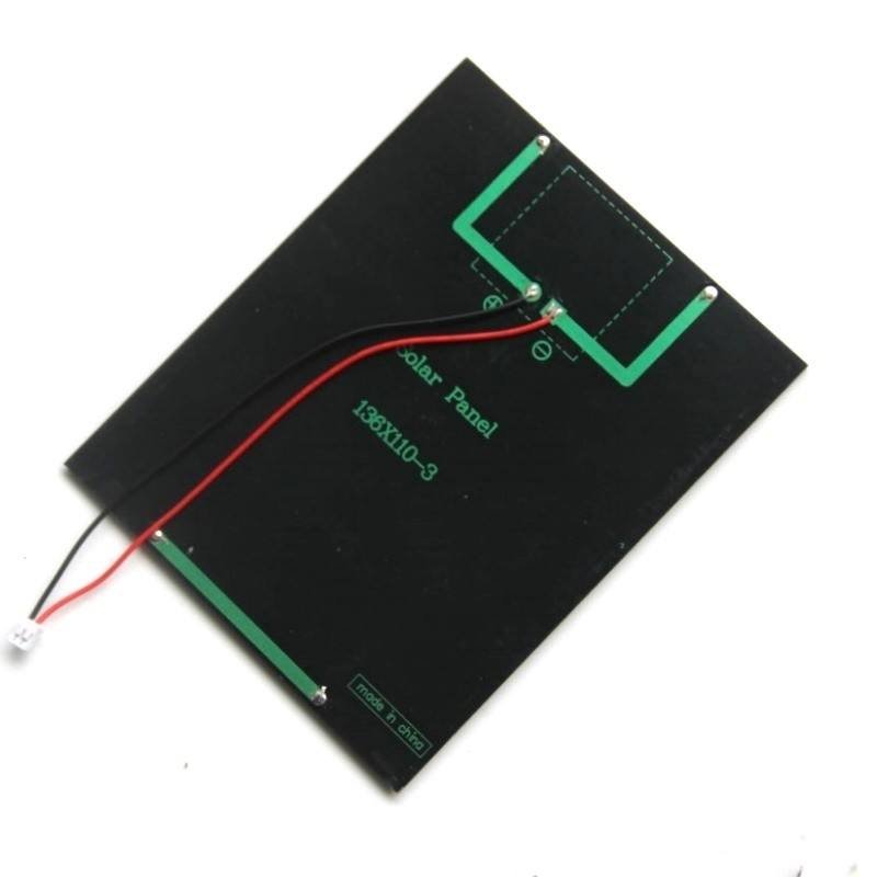 2W 6V Epoxy mini Solar Panel Module for Toy led light mobile charger +Cable DIY System Solar Charger For 3.7v Battery