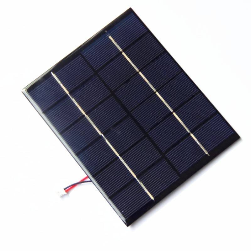 2W 6V Epoxy mini Solar Panel Module for Toy led light mobile charger +Cable DIY System Solar Charger For 3.7v Battery