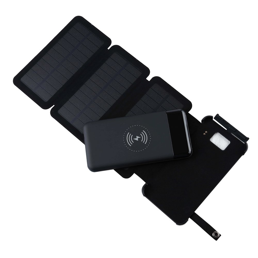 Folding Solar Charging panel Power Bank 10000mah 10W Portable Battery Pack Wireless Charger for Phones