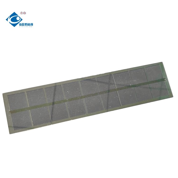 Strip Glass Solar Photovoltaic Panel 4.5V HALF-CELL MONO Solar Panel Charger 2.5W Glass Laminated Solar Panel ZW-25560-G