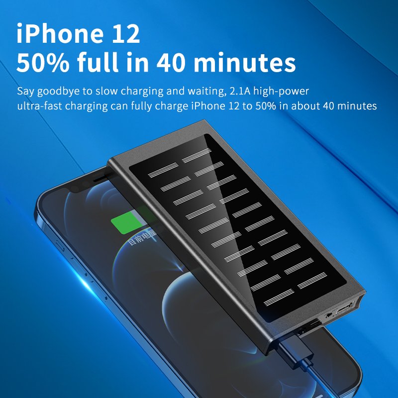 2024 Solar Charger 20000mAh Portable Solar Phone Charger with Solar Panels Solar Power Bank for Smart Phone