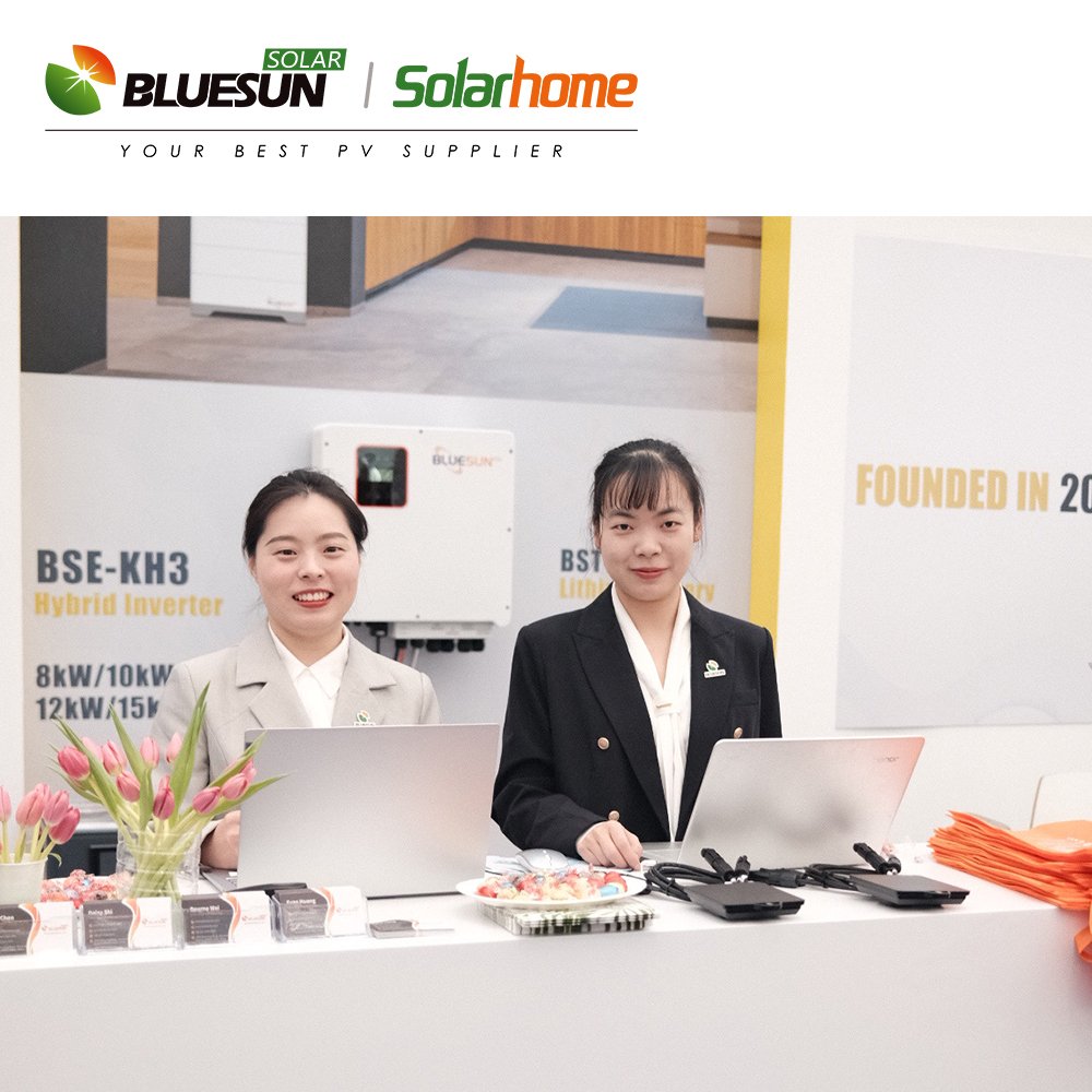 Blue Sun Shingled Roof Solar Power Panels 400W 500W 600W Rotterdam Stock Full Black Pv Modules With Great Price