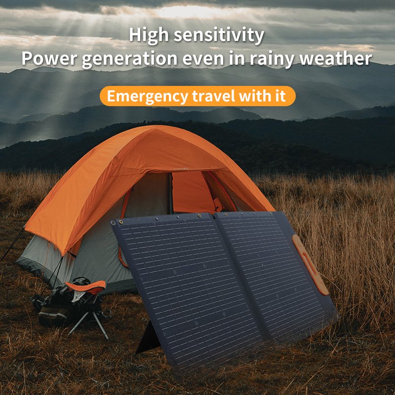 Outdoor portable custom folding solar panel power generator station 120W foldable solar panel