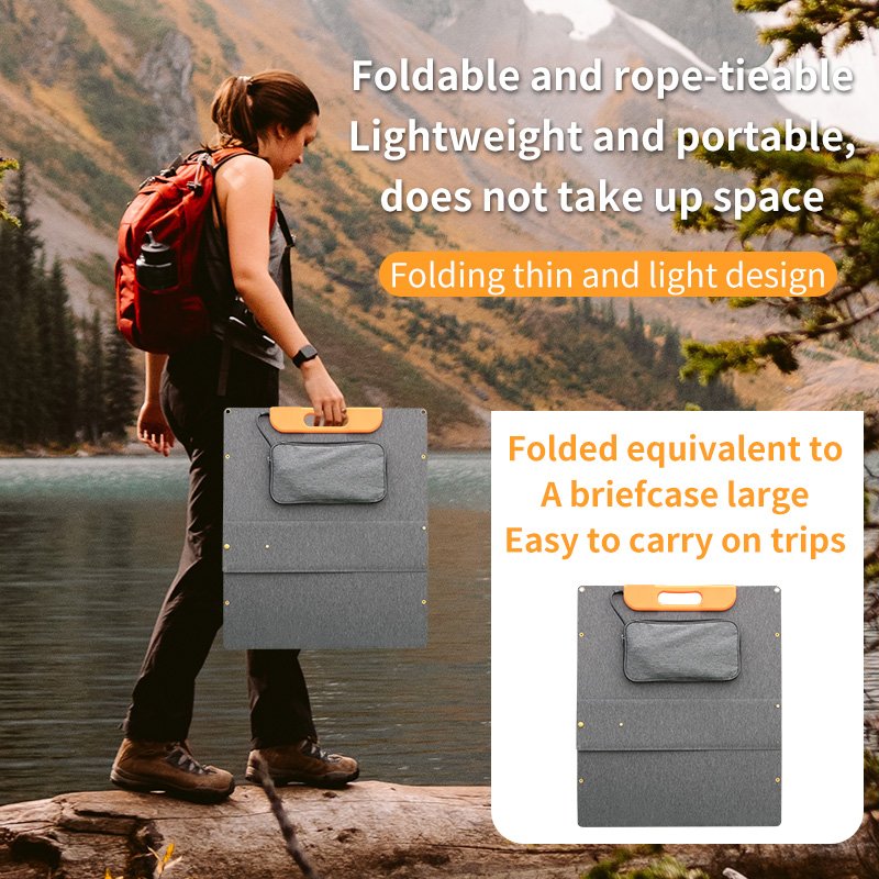 Outdoor portable custom folding solar panel power generator station 120W foldable solar panel