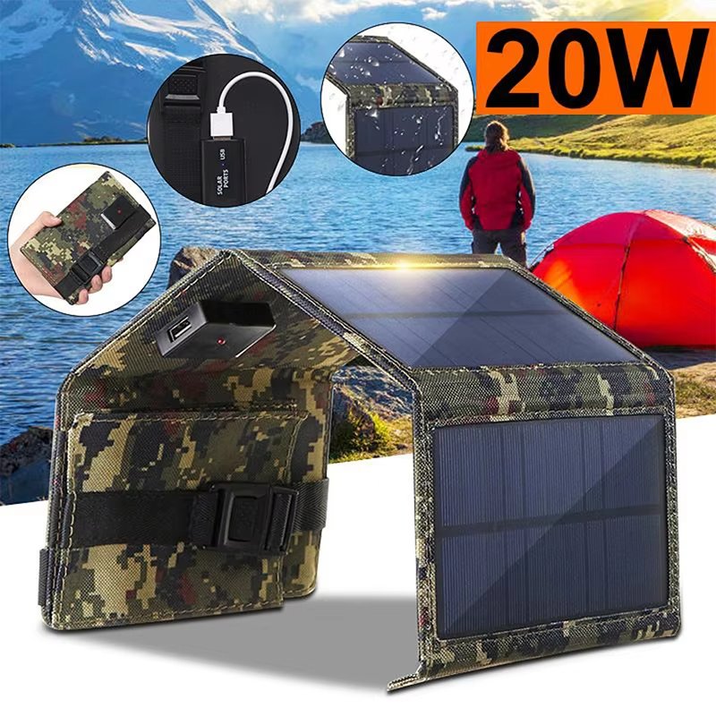 20W Portable Outdoor Power Supply Solar Panel Mobile Bank for Charging Solar Charger