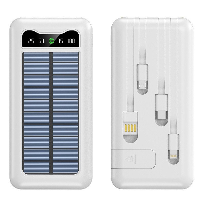 hot selling 20000mah power banks 2a Portable 3 IN 1 Solar Panel Charger Powerbank Trending Mobile Phone
