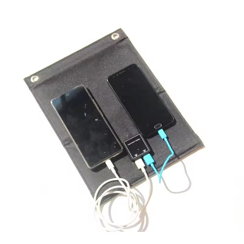 BUHESHUI 10W 5V Foldable Solar Panel Charger Dual USB Portable Battery Charger for Mobile Phone