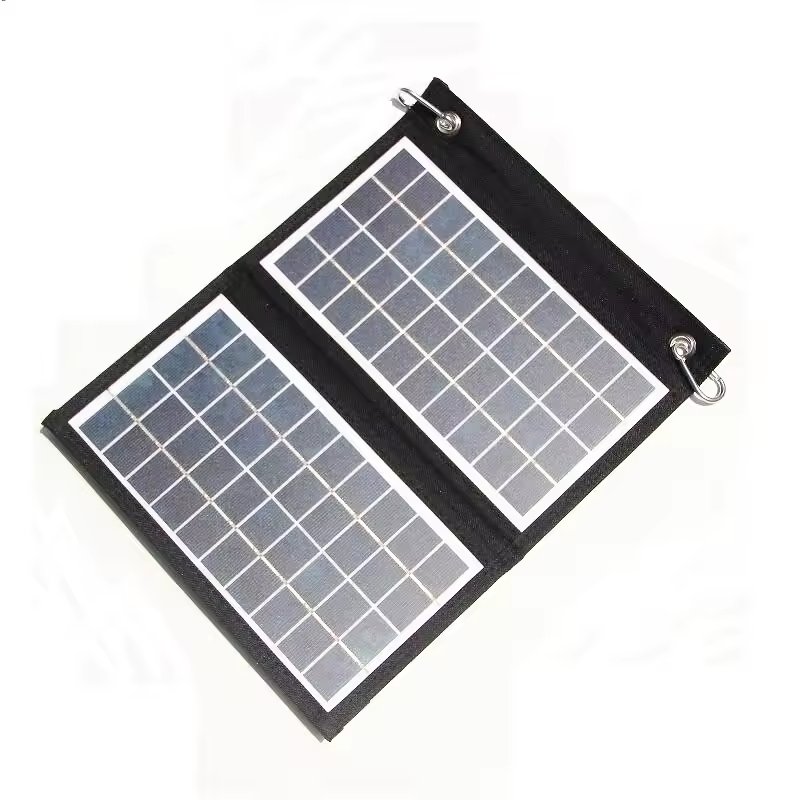 BUHESHUI 10W 5V Foldable Solar Panel Charger Dual USB Portable Battery Charger for Mobile Phone