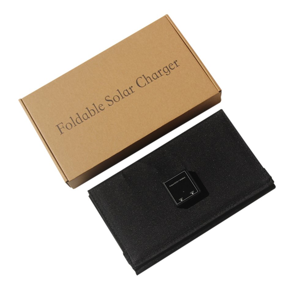 BUHESHUI 10W 5V Foldable Solar Panel Charger Dual USB Portable Battery Charger for Mobile Phone
