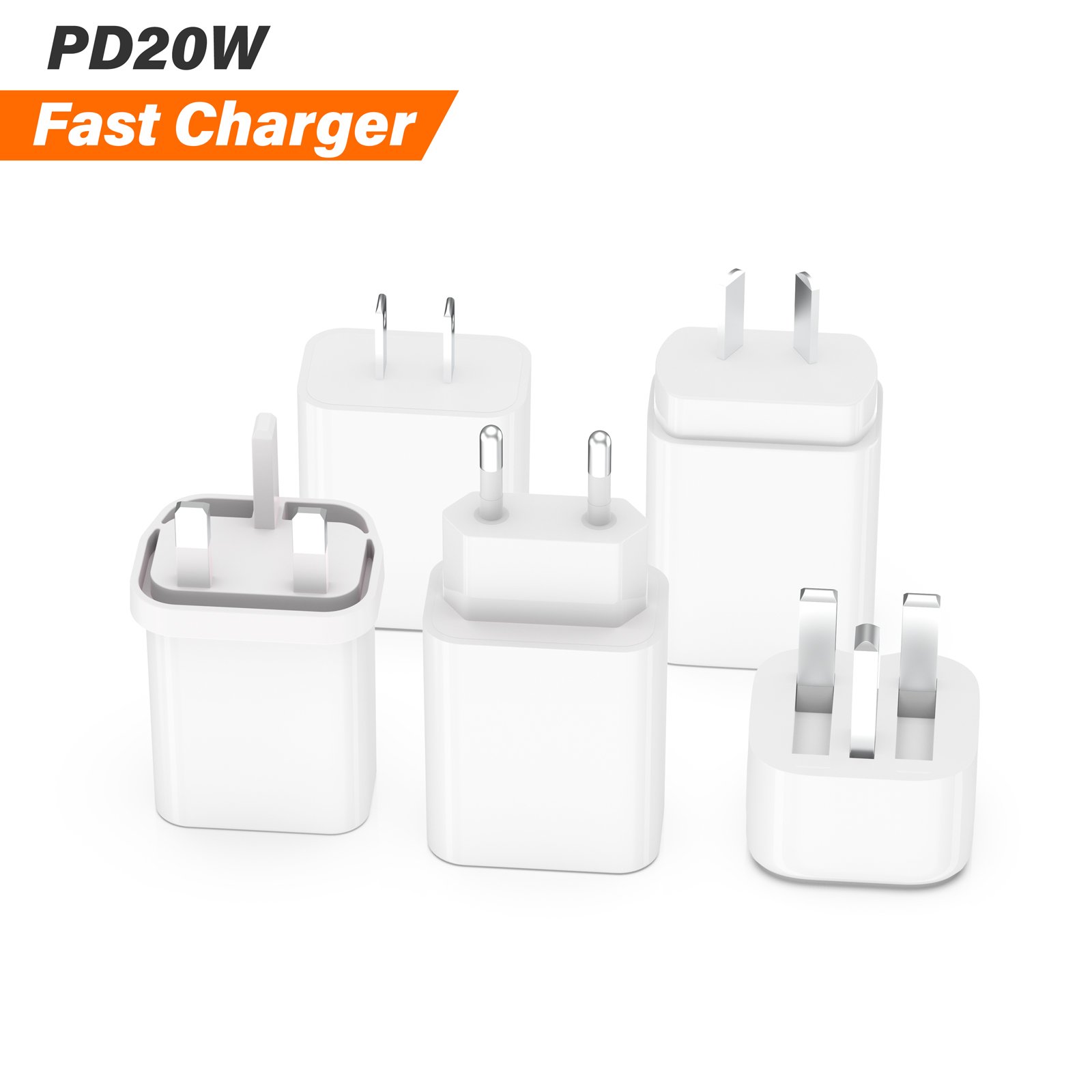 PD 20W adapter usb type c type-c fast Charging EU US UK Plug cargadores para celular Wall Charger for iphone 14 15 pro max