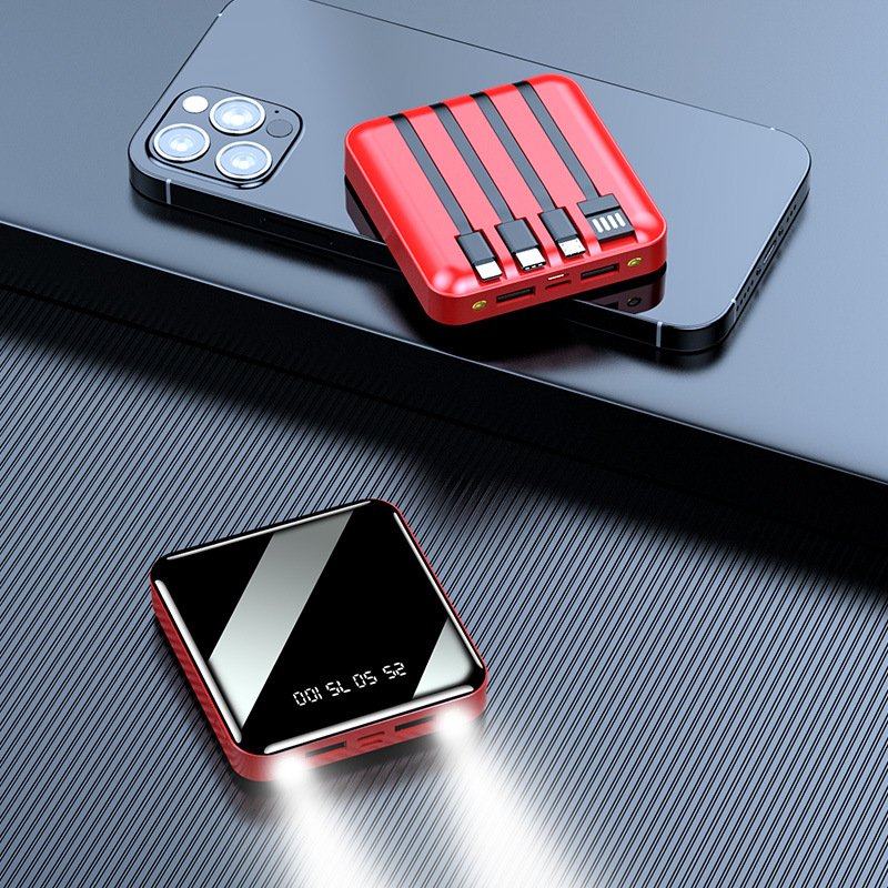 Wholesale New Mini Mobile Power with Large Capacity 20000 MA Fast Charging Full Mirror Custom Logo Printed Gift
