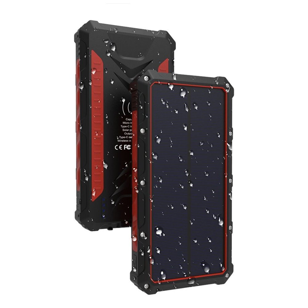 Original Portable Outdoor 10000mAh/16000mAh/20000mAh Solar Charger Travel Portable Solar Waterproof Torch Power Bank