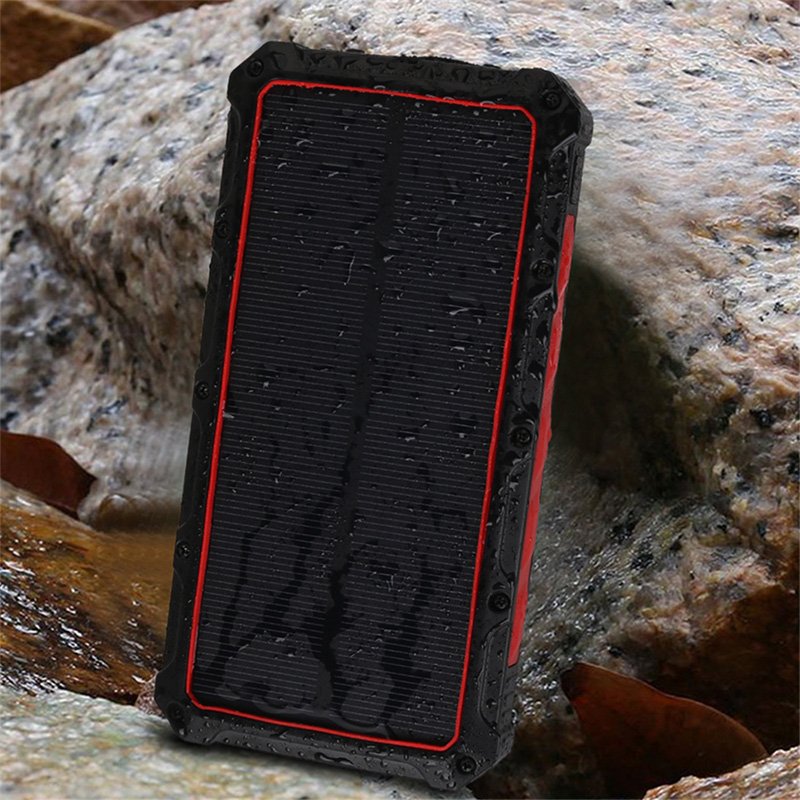 Original Portable Outdoor 10000mAh/16000mAh/20000mAh Solar Charger Travel Portable Solar Waterproof Torch Power Bank