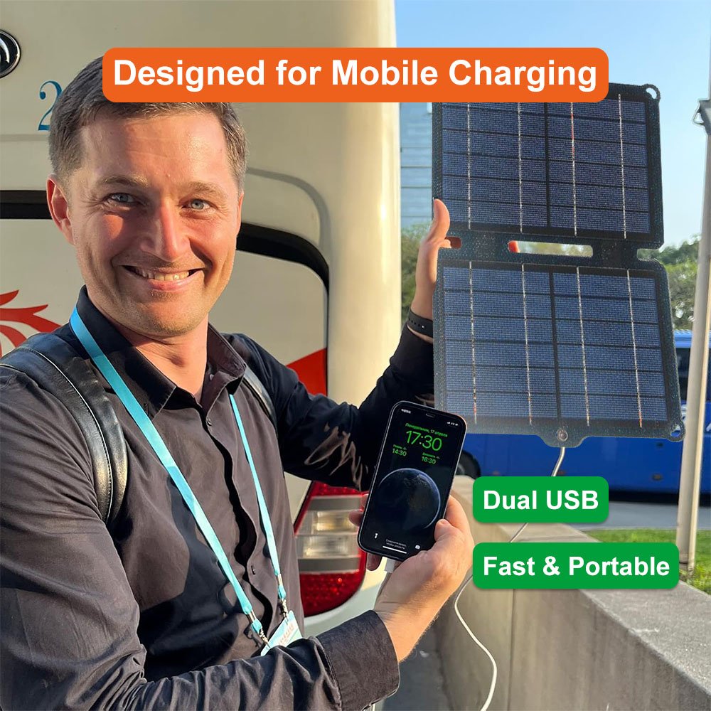 BUHESHUI 8W 5V ETFE Solar Panel Charger Dual USB Battery Charger For Mobile Phones Folding Solar Panel Solar Power
