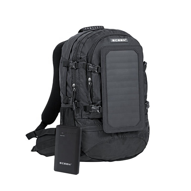 Slocable Custom Fashion Waterproof 10000mAh 7W Panel Solar Charger Outdoor Camping Backpack