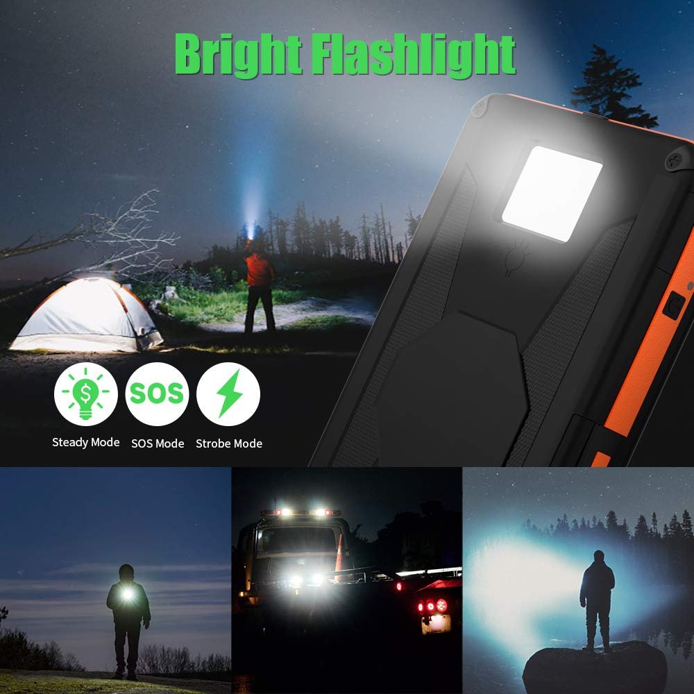 New Technology and Fasion Design Solar Power Banks Detachable Waterproof High Capacity Mobile Solar Charger