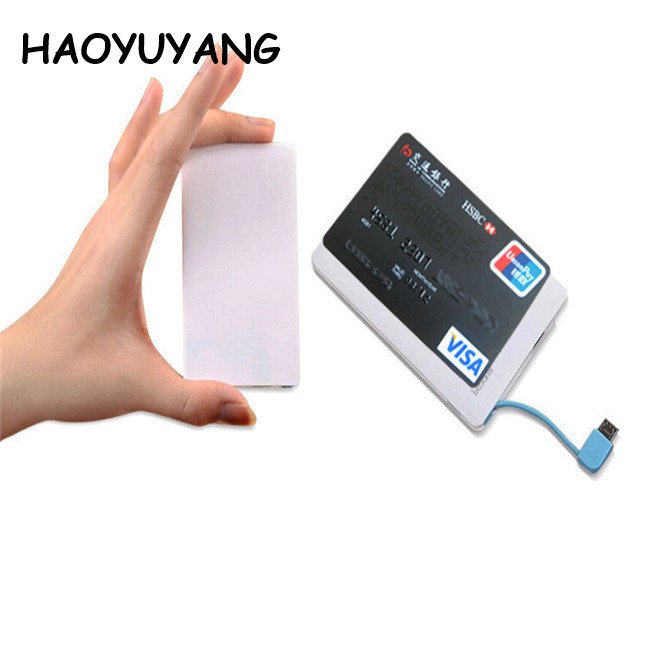 2024 Battery Charger Custom Credit Card Power Bank Portable Mini Handy Charger