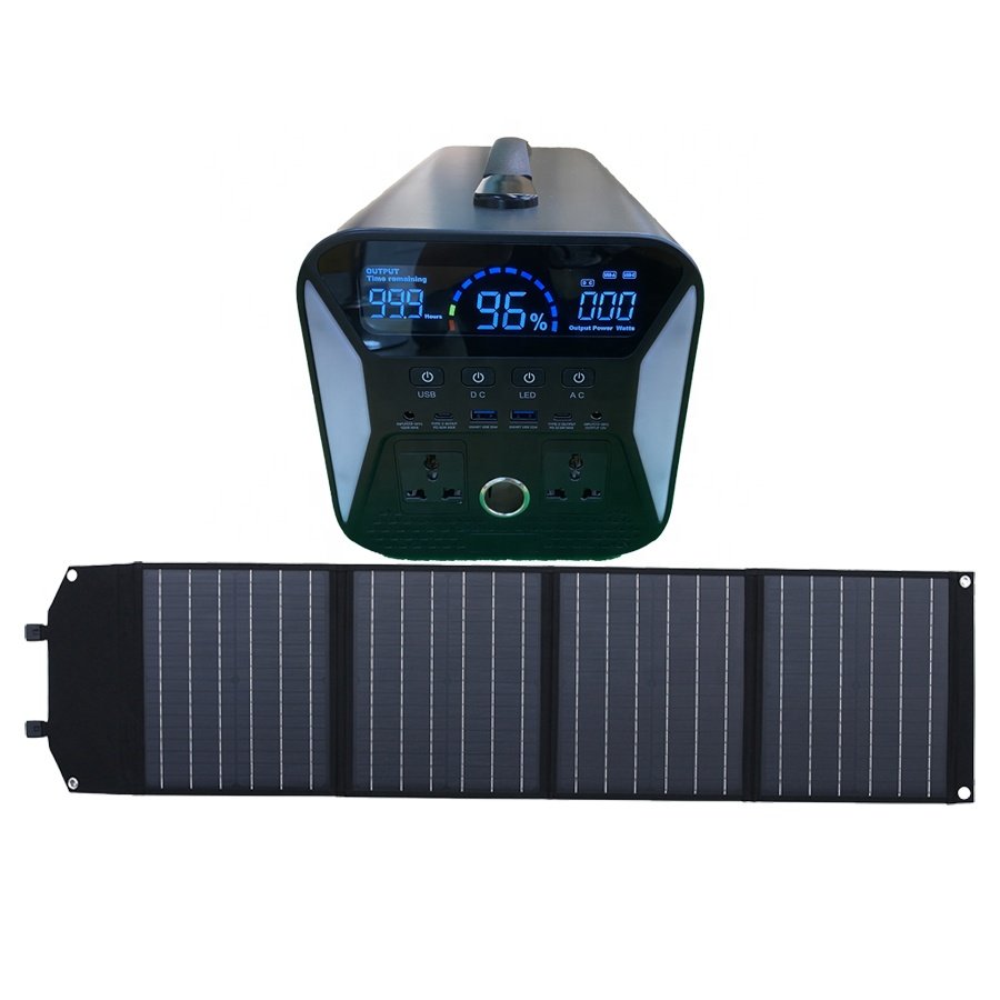 Ac adapter/Car charger/Solar Recharge Power System Multi-function Power Station Shenzhen Portable Power Station 1000W 2000W MPPT