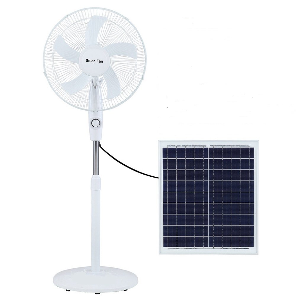 16Inch for Indoor/Outdoor Summer Rechargeable Solar Electric Fan with Solar Panel