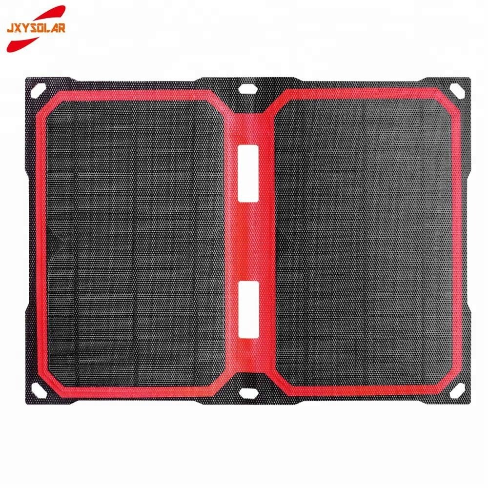 14W ETFE Mono Portable Foldable Solar Charger Use For Laptops Mobile Phones Digital Devices
