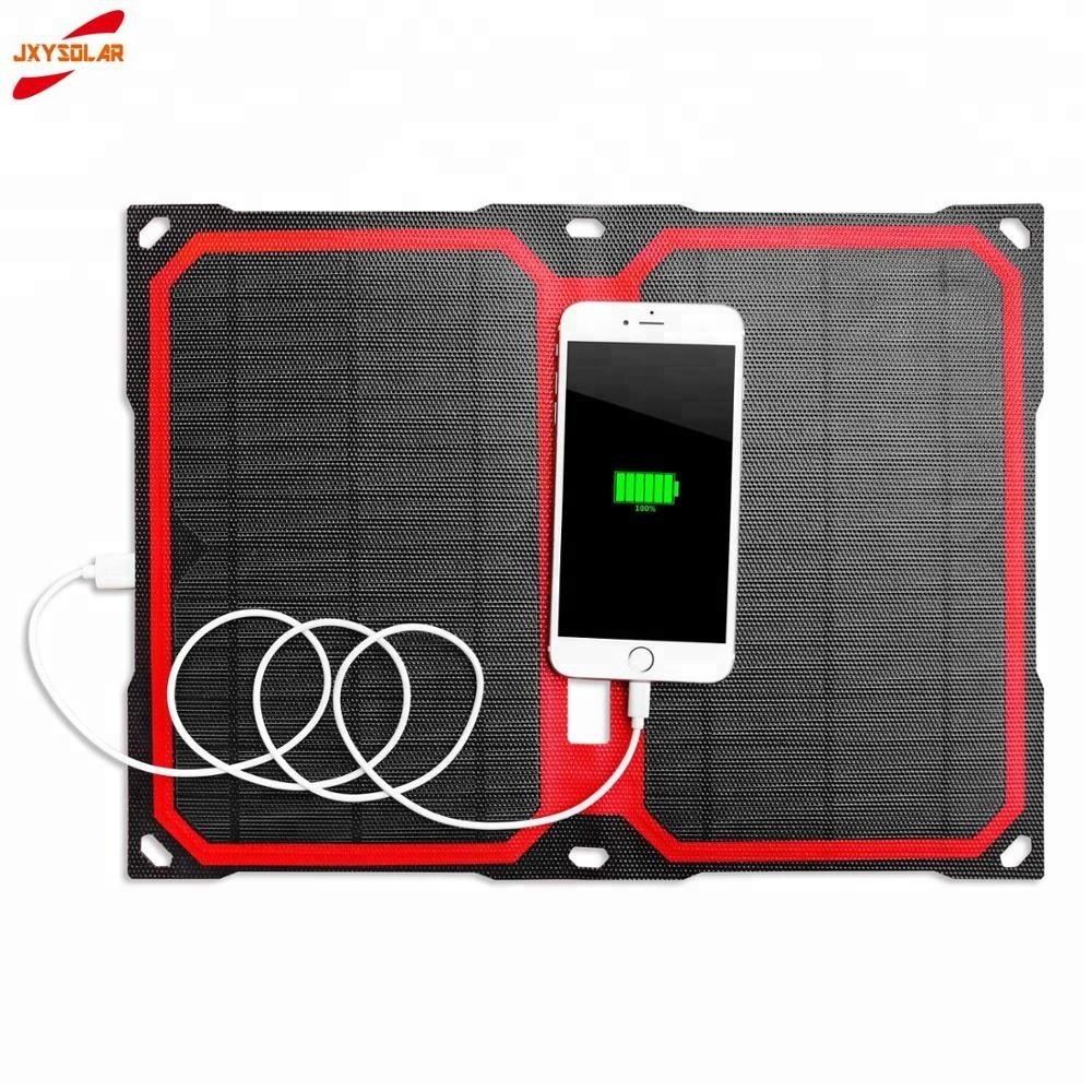 14W ETFE Mono Portable Foldable Solar Charger Use For Laptops Mobile Phones Digital Devices