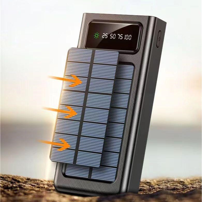 trend product 2024 30000mAh large capacity power banks 3 in 1 solar energy outdoor mobile phone chargers power bank For Oraimo