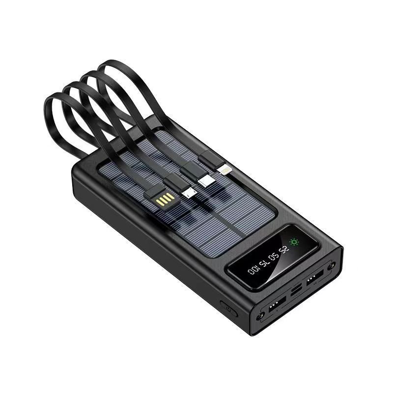 trend product 2024 30000mAh large capacity power banks 3 in 1 solar energy outdoor mobile phone chargers power bank For Oraimo