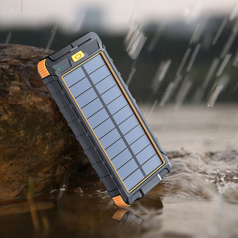 Hot Sale Customized Portable Sunlight charger Led Flashlight Wireless Durable 10000mAh Solar Power Bank with Compass for Daily