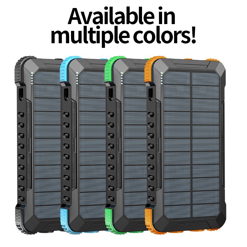 2023 Hot Sale high capacity Solar Power Bank 20000mAh 22.5W Wireless Charger 3 in1 Waterproof Solar Power bank