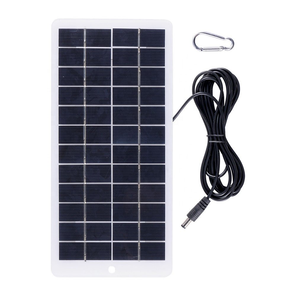 5W 12V Compatible Safe Charger Monitoring Camera Charger DC Port Solar Panel Outdoor Portable Light Lamp Power Supply