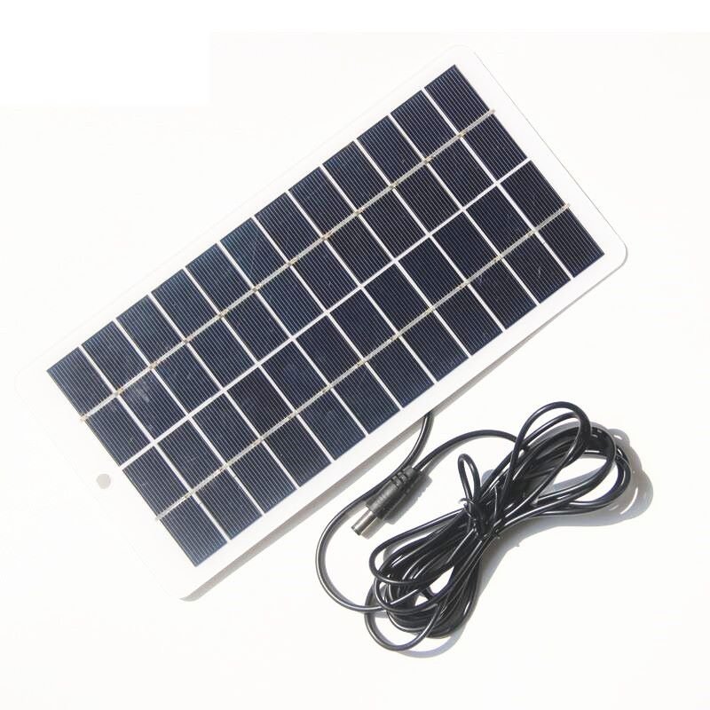 5W 12V Compatible Safe Charger Monitoring Camera Charger DC Port Solar Panel Outdoor Portable Light Lamp Power Supply