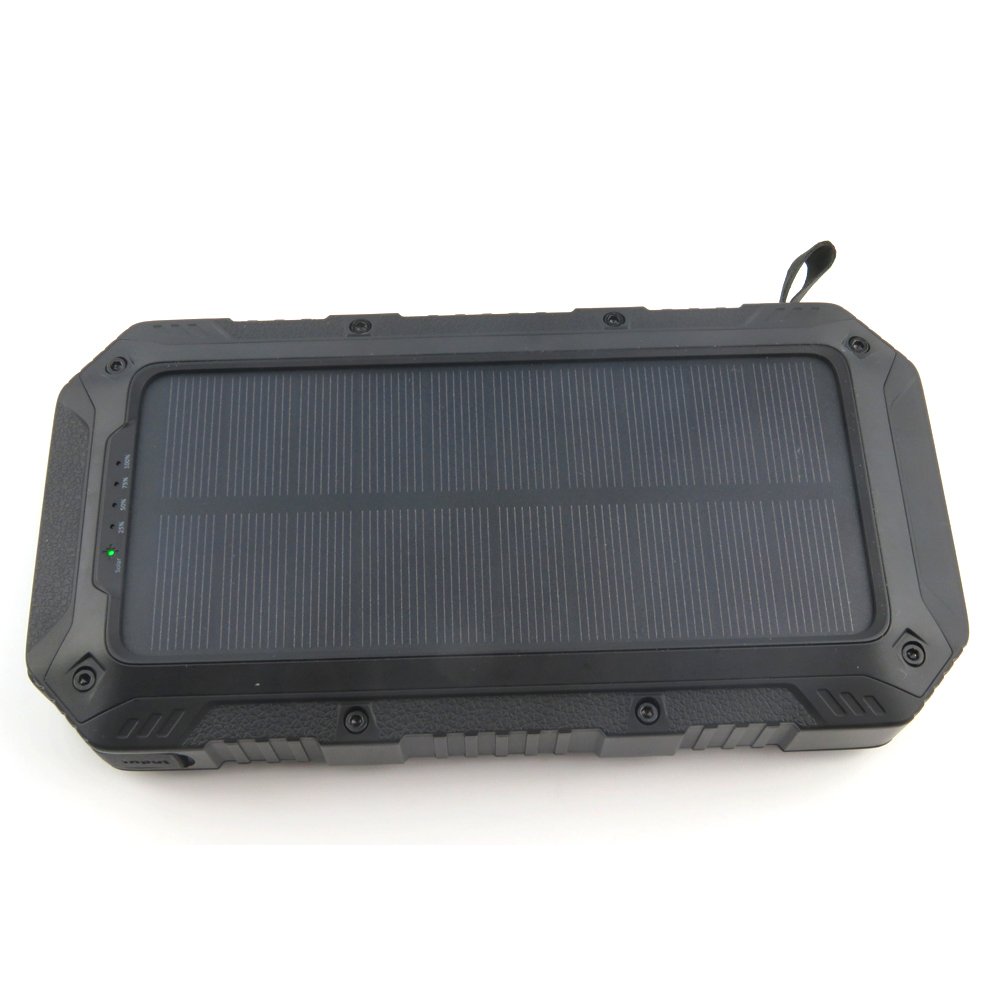 20000mah Solar Power Bank Portable Charger Solar Powerbank Wireless Charger with 3 Fast-Charging USB