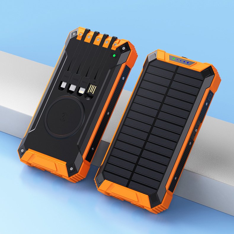 Real 20000mAh Outdoor Factory Portable Mini Solar Power Power Bank Cell phone charger With LED LIGHT