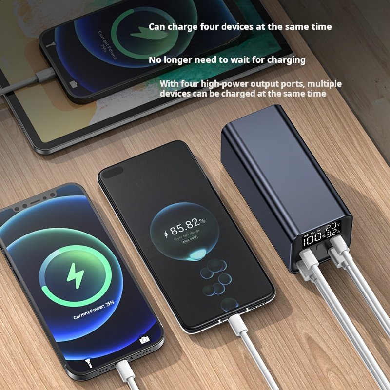 Elegant Metal Body with LED Display Camping Light 65W PD 20000mah Black DC Wood 18650 Lithium Battery Universal 750g CN;GUA SCD